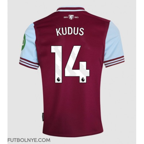 Camiseta West Ham United Mohammed Kudus #14 Primera Equipación 2024-25 manga corta